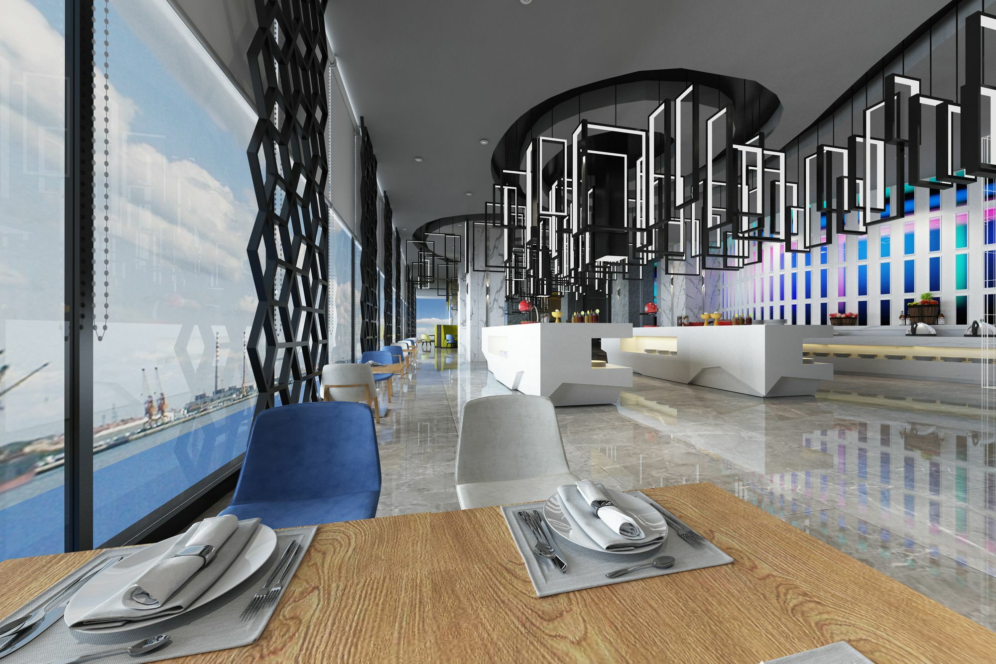 Fraser Place Puteri Harbour Nusajaya  Kültér fotó 3D rendering of a restaurant